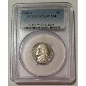 2000 S Jefferson Nickel Proof PR70 DCAM PCGS